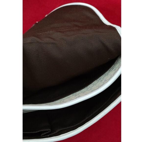 VTG Coach 6818 Soho Handbag 2004 Cream White Leather Brown Int Silver Hardware - Picture 4 of 9